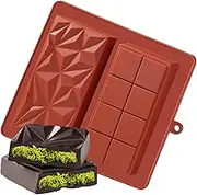 UWILLION Chocolate Bar Mold Deep Dubai 1 Inch Pistachio Chocolate Bar Silicone Thick Mold for Stuffed Bar, Large Candy Bar Mould for Filling