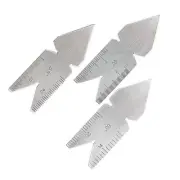 Center Gauge Set of 3 for Quick Thread Angle Measurement 55 60 Degrees
