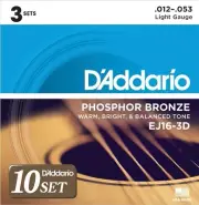 D'ADARIO Dadario Acoustic Guitar Fosfer Bronze Light .012-.053 EJ16-3D 3