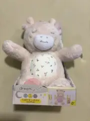 Dream Gro Light & Lullaby Soother Plush Crib Hanger Musical Pink Cow