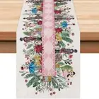 Nutcracker Flower Tree Christmas Table Runner Christmas Decoration Home Party