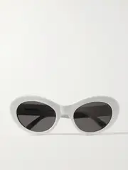 [Balenciaga] Balenciaga - Monaco Cat-eye Recycled-acetate Sunglasses - White - One size One size White