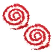 2 Pcs 6.6 Ft Feather Boas Feather for DIY Craft Sewing Trim Party Home Red