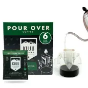 Premium Pour Over Camping Coffee Singles - 6 Pack Basecamp Blend, Medium Roas...