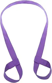 SUPVOX Adjustable Cotton Yoga Mat Carrying Strap Lightweight Sling for Hands Transport Soft Durable Light Purple