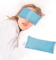 Lavender Weighted Eye Pillow, Yoga Eye Pillow, Moist Heat Eye Compress for Dry Eyes, Eye Pillows for Relaxation, Weighted Eye Mask Heated for Relaxation, Sleeping, Meditation (Blue-1Pcs)