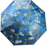 [Generic] UV Sun Umbrella Compact Folding Travel Umbrella for 99% UV Protection Windproof Rainproof Small Light Fashion Parasol for Men and Women Gift Flower