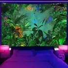 Tropical Travel Large Wall Art Poster Blacklight Tapestry UV Reactive Funny