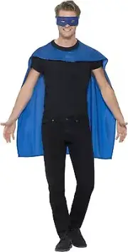 Smiffys Mens Superhero Accessory Kit Blue