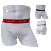 Calvin Klein Men's Boxer Trunks 3-Pack Classic Fly Cotton Brief White