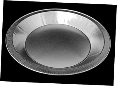 9" Smooth-Wall Aluminum 1-3/16" Deep Pie Pan Plate Tin - Heavy Duty! (Pack of