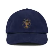 Yggdrasil Tree of Life Embroidered Corduroy hat