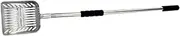 Ｂｅｓｇａ Cat Litter Scooper Sifting Long Handle Convenient Adjustable Stainless Steel Versatile Easy Cleanup Sand Rake Pet Cleaning, Black
