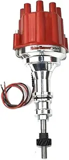 Pertronix D230801 Flame-Thrower Plug and Play Red Cap Marine Billet Electronic Distributor with Ignitor II Technology with Red Cap for Ford 302