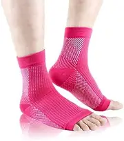 Plantar Fasciitis Compression Socks for Women & Men - Best Ankle Compression Sleeve, Nano Brace for Everyday Use - Provides Arch Support & Heel Pain Relief (L/XL,Black-1 Pairs)