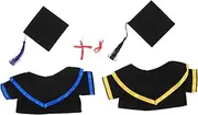 BRIGHTFUFU 2 Sets Stuffed Animal Graduation: Graduation Dress Up Set Bear Doll Hat and Collar Kit Decorative Accessories for Graduates Present Party Props