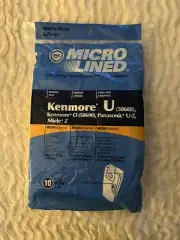Kenmore 50688 Micro Lined Vacuum Bags Microfiltration with Closure - 10 Pack