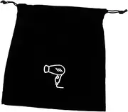 Healeved Large Capacity Flannel Hair Dryer Bag Drawstring Travel Organizer Hotel Hair Dryer Storage Makeup Bag