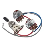 Prewired Electric Guitar Wiring Harness Kit 1T1V 3 Way Toggle Switch 500K Pots