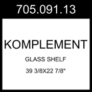 IKEA KOMPLEMENT Glass Shelf Beige 39 3/8x22 7/8" 705.091.13