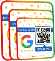 Google Review Stickers | Review QR Code | Review Sticker | Unlimited Scan (1-Pac