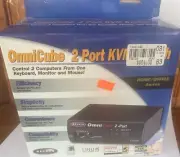Belkin OmniCube 2-Port KVM Switch Home/Office Series F1D092 NIB NEW
