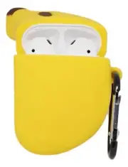 Apple AirPod case Cover Fun Yellow Banana Cover decor with keychain Holder
