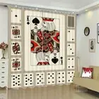 Orange Poker Easy Line 3D Curtain Blockout Photo Printing Curtains Drape Fabric