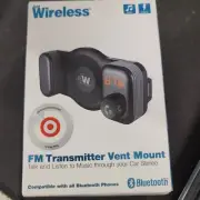 miLink Just Wireless Car Air Vent Mount Bluetooth FM Transmitter (FM-BVM) NIB