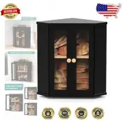 Elegant Corner Bread Box - Extra Large Sturdy Storage for Fresh Homemade Bread