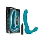 Temptasia Teal Luna Strapless Silicone Dildo Vibrating Strap-On Waterproof Adult