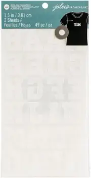 Jolee's Iron-On Letters 1.5"-White 50-40666