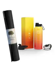 [Jade Yoga] Harmony Mat And Iron Flask Wide Mouth Bottle inMulti 32oz/1200ml