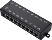 8 Port Poe Injector All in One DC12V-48V 8 Interfaces Passive Adapter Power over