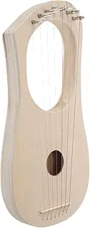 LIFKOME 1 Set Wooden 7 String Lyre Harp Making Kit Ideal For Beginners And Adult Includes All Materials Needed To Create Your Own Musical Instrument