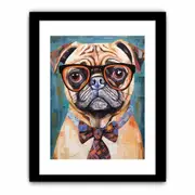Pug Dog Framed print Art Poster
