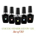CUCCIO Veneer SET OF 50 Gel Colors Soak Off LED UV Nail Kit Lot 13 mL/0.43 oz