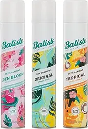 Batiste Dry Shampoo Favourites Bundle, 3x 350mL - Original, Tropical & Eden Bloom Scents, Instantly Refreshes Oily Hair, Adds Volume & Texture, Quick Hair Fix for All Hair Types