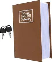 EXQUIMEUBLE Decorative Faux Book Safe with Key Lock Secret Storage Box for Cash Valuables for Items Important Documents Compact Reliable Design