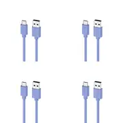 4PK Moki USB-A to USB-C SynCharge Cable 1 Meter iPhone/Android Ultra Blue