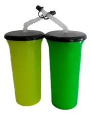 2 America Made 32 Ounce Sports Tumblers Lids Straws 1 Chartreuse & Green