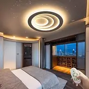 AooLiWang LED Ceiling Light Dimmable 220~240V Ceiling Light Bedroom with Remote 3000 K - 6500 K, 40W 4000LM IP44 Lights Flat LED Lamp Panel for Living Room Children's Room Kitchen Office Balcony