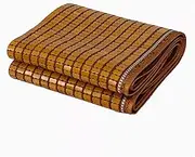 GUAWJRZDP Summer Sleeping Mat, Summer Bamboo Bed Mat Mattress Topper Pad, Folding Smooth Air Conditioning Mat for Bed, Bamboo and Rattan Woven Cooling Mat, Mat Bed Sheet(120x190cm/47.2x74.8'')