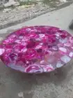 Pink Agate Coffee Table Top | Agate Stone Living Room Center Furniture Top Decor