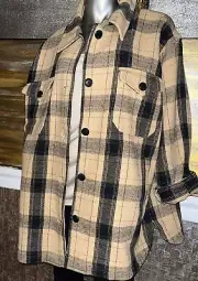 Lucky Brand Plaid Print Shacket XL MSRP $179 NEW