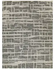 Exquisite Rugs Aldridge Hand-Knotted New Zealand Wool & Bamboo Silk CharcoalIvory Area Rug