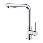WELS Kitchen Tap Pull Out Sink Mixer Faucet Chrome Right-Angled Form
