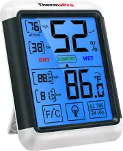 TP55 Digital Hygrometer Indoor Thermometer Humidity Gauge with Jumbo Touchscreen