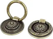 Cabinet (Power tool) Cupboard Drawer Door Flower Pattern Round Ring Pull Handle Knob (97ry771qf139) 2 Pcs