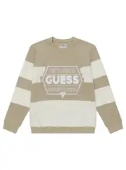 GUESS Beige Long Sleeve Actie Top Size: 16, Spandex